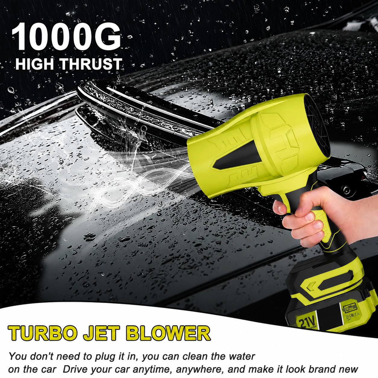 Cordless Turbo Leaf Blower with Battery